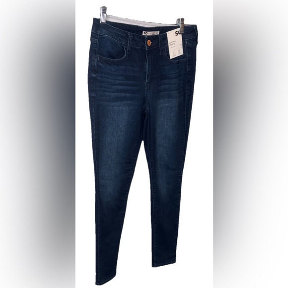 NWT SO Stretchy Jeans – Size 7 | Dark Indigo Stretch Denim - Picture 2 of 3